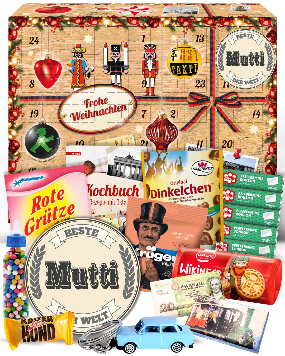 Beste Mutti der Welt - Adventskalender DDR 2025 mit Kultartikeln von Zetti, Dr. Quendt, Komet & Pfeffi – 24 nostalgische Überraschungen für Ostalgie-Fans