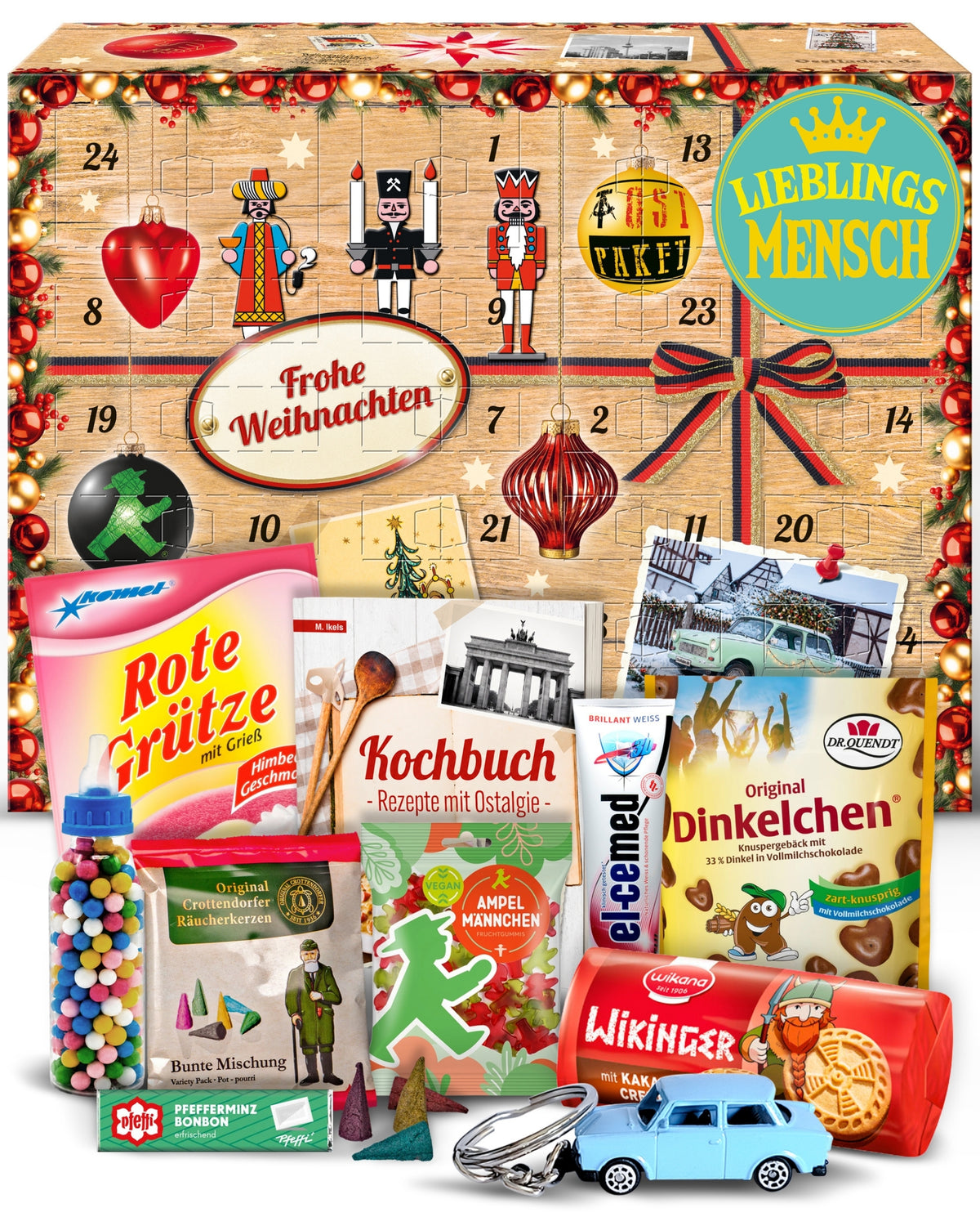 Lieblingsmensch - Adventskalender DDR 2026 mit Kultartikeln von Zetti, Dr. Quendt, Komet & Pfeffi – 24 nostalgische Überraschungen für Ostalgie-Fans