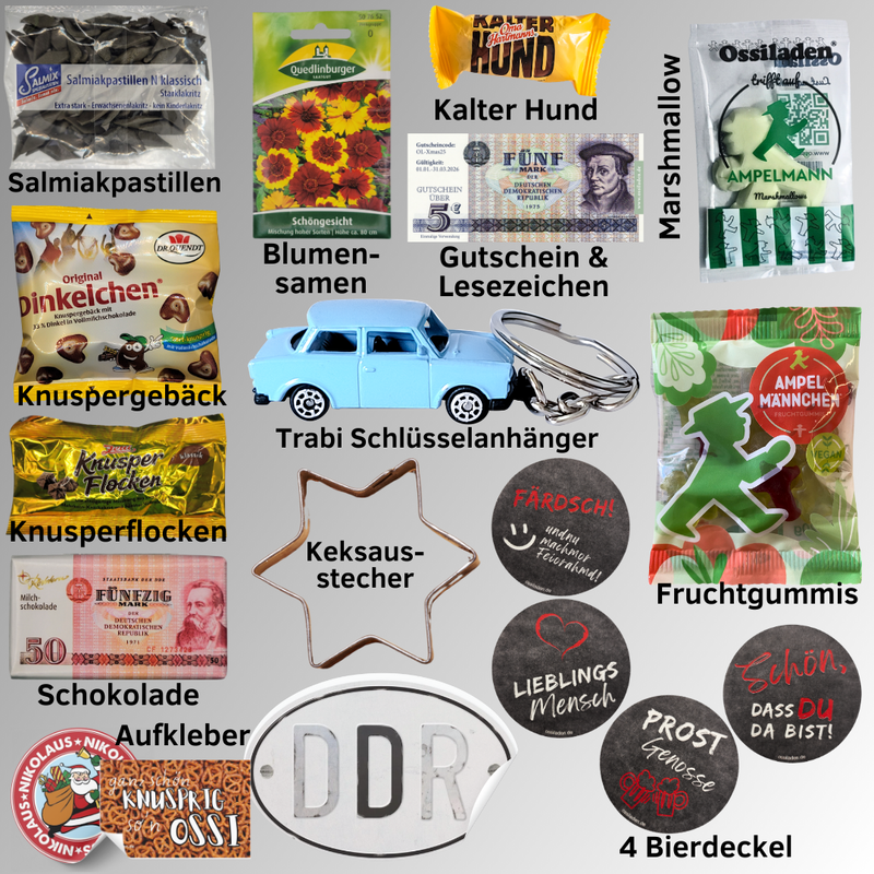 Reiselust - DDR Adventskalender 2025 mit Kultartikeln von Zetti, Dr. Quendt, Komet & Pfeffi – 24 nostalgische Überraschungen für Ostalgie-Fans