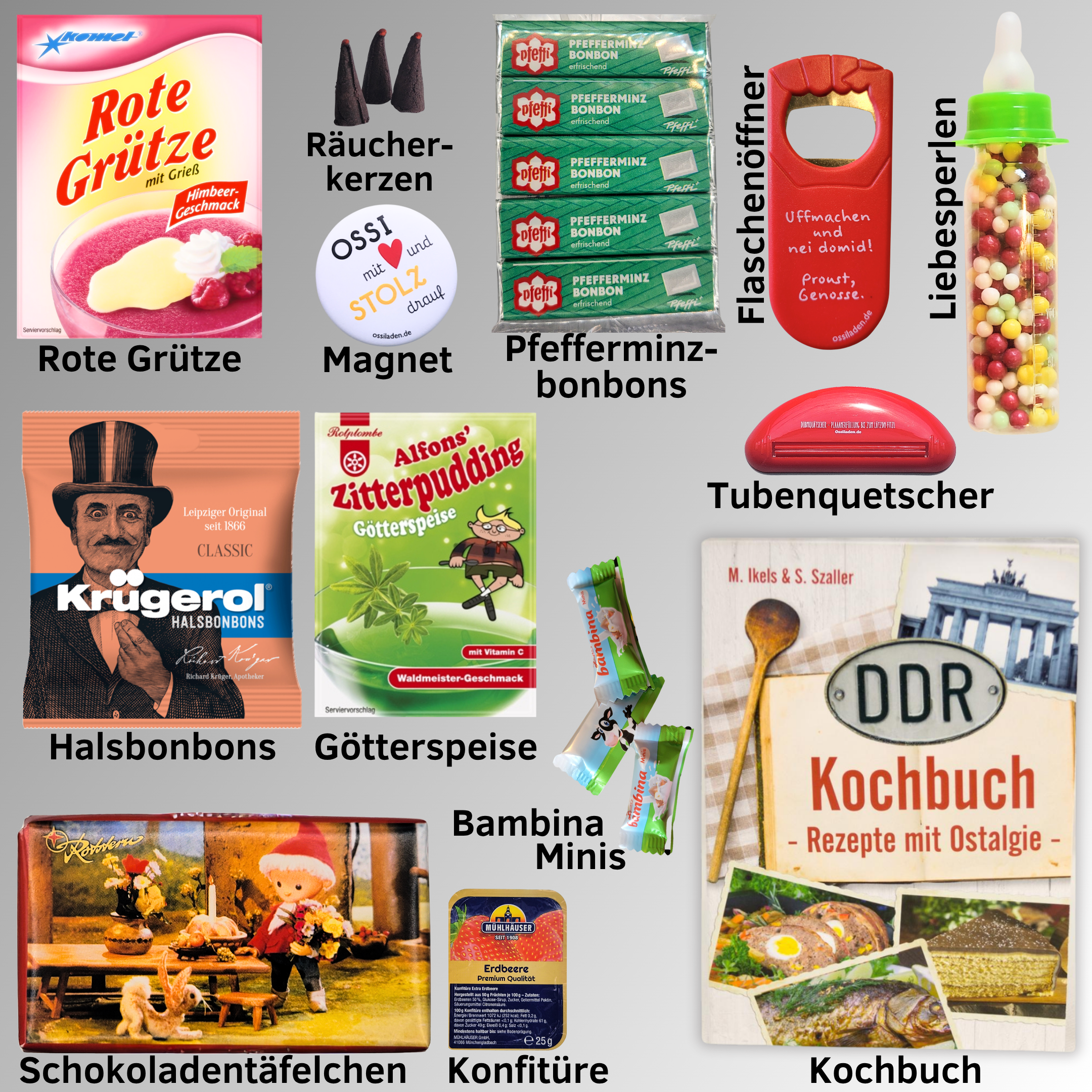 16. Geburtstag - Ostalgie Adventskalender 2026 – 24 Kultprodukte mit Marken wie Viba, Halloren, Zetti, Komet & Pfeffi