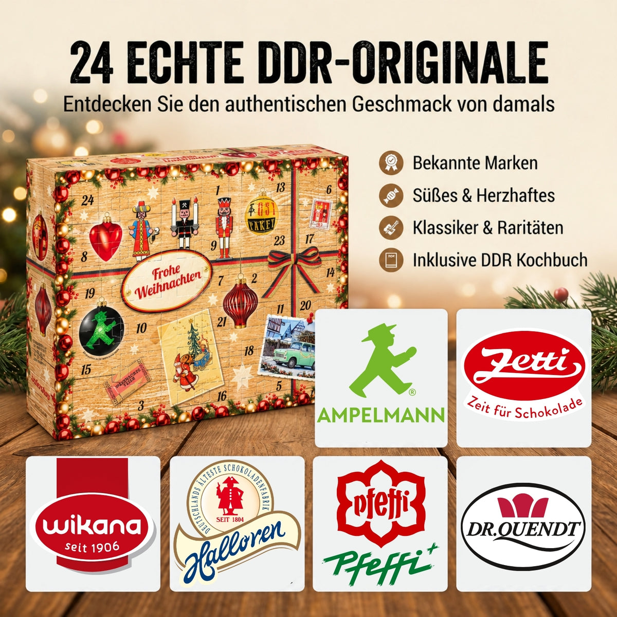 Du bist was Besonderes - Ostalgie Adventskalender 2026 – 24 Erinnerungen & Kultprodukte mit Marken wie Viba, Halloren, Zetti, Komet & Pfeffi