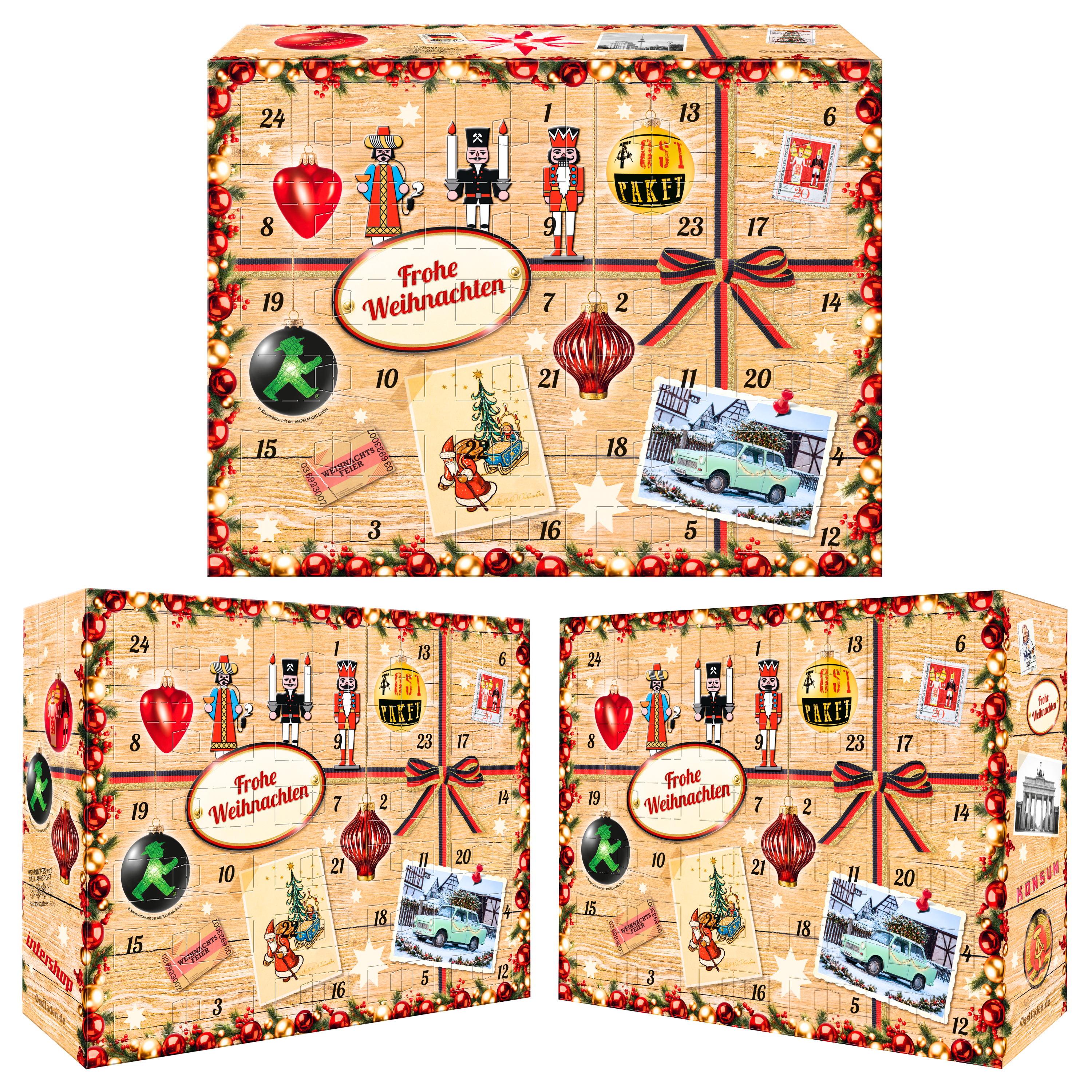 Ostalgie Adventskalender 2026 – 24 Erinnerungen & Kultprodukte mit Marken wie Viba, Halloren, Zetti, Komet & Pfeffi