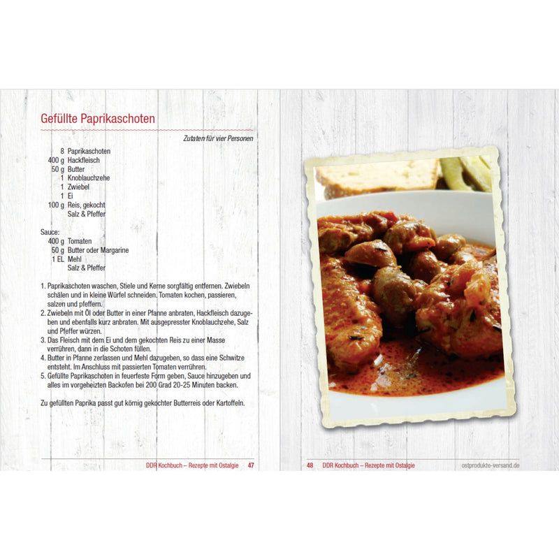 Kochbuch - Rezeptbeispiel Gefüllte Paprikaschoten mit Foto