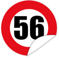 Aufkleber-Zahl-56-Motiv-Verkehrsschild