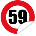 Aufkleber-Zahl-59-Motiv-Verkehrsschild