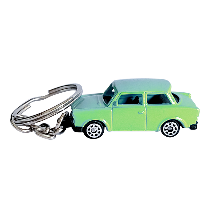 Grüner Trabi Schlüsselanhänger - Ostalgie-Kult am Schlüsselbund