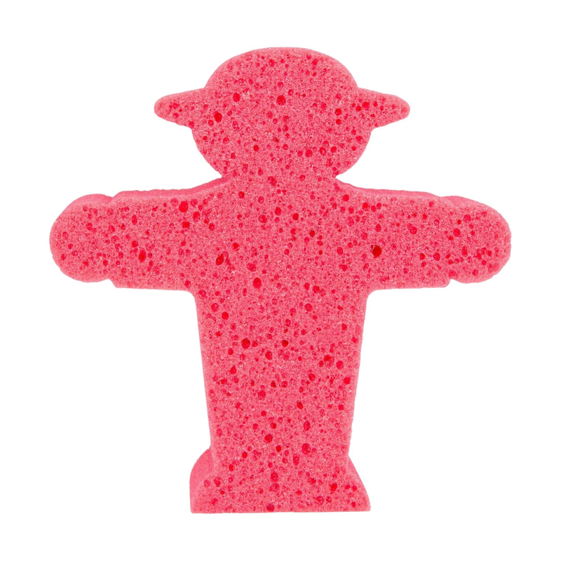 Roter Ampelmann-Badeschwamm zum Waschen, Spielen und Saubermachen - Größe: 15x15x4 cm