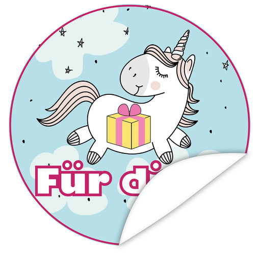 Aufkleber-Fuer-Dich-mit-Einhorn