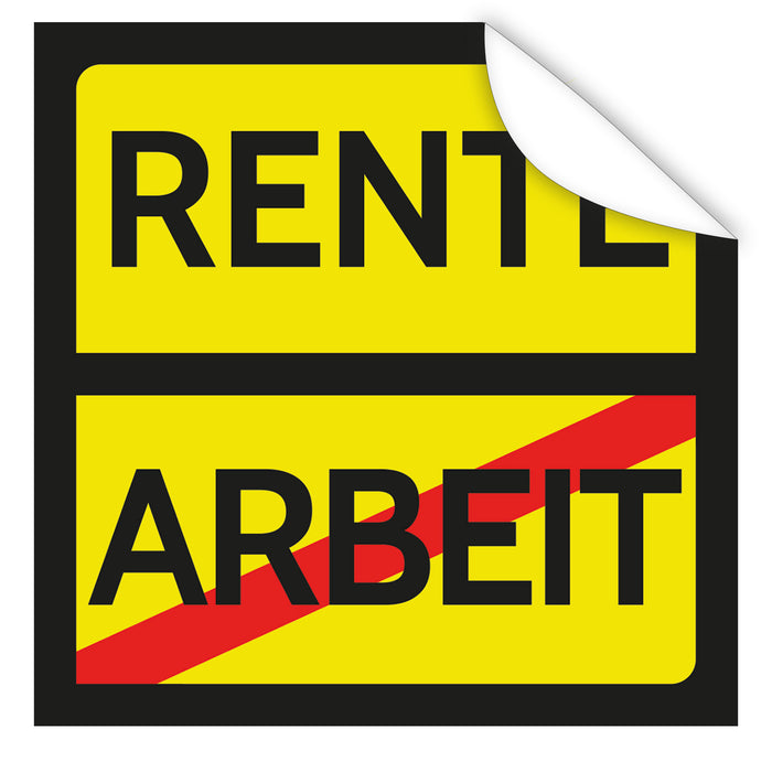 Aufkleber-Rente