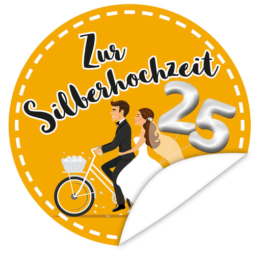 Aufkleber-Zur-Silberhochzeit