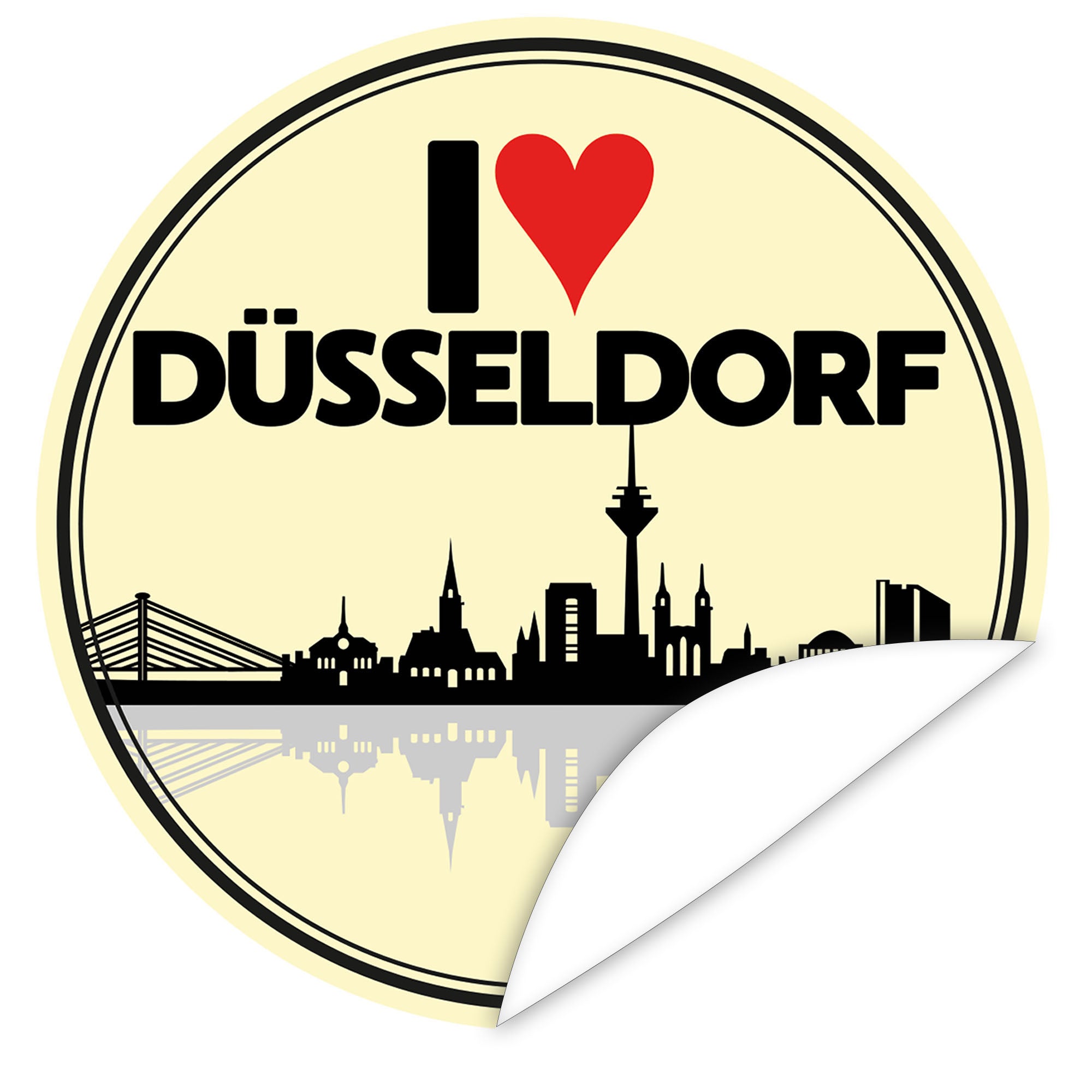Aufkleber-I-love-Duesseldorf