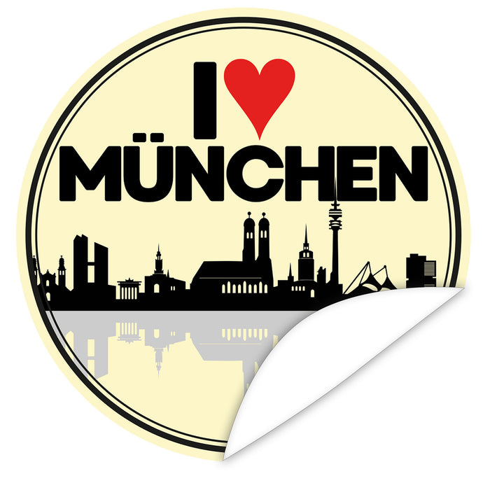 Aufkleber-I-love-Muenchen