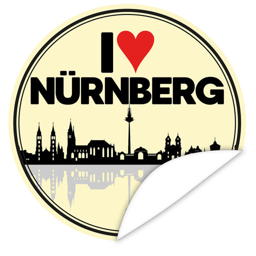 Aufkleber-I-love-Nuernberg
