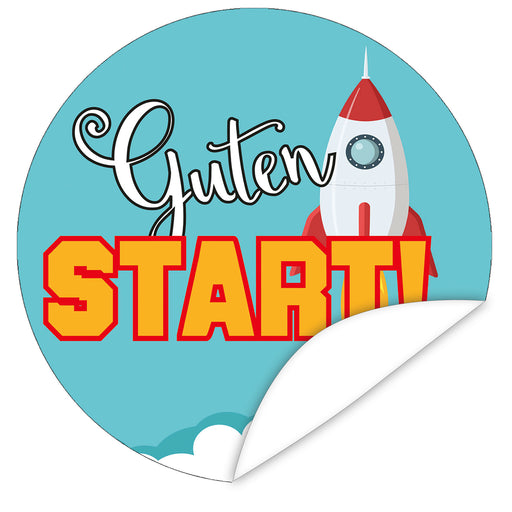Aufkleber-Guten-Start