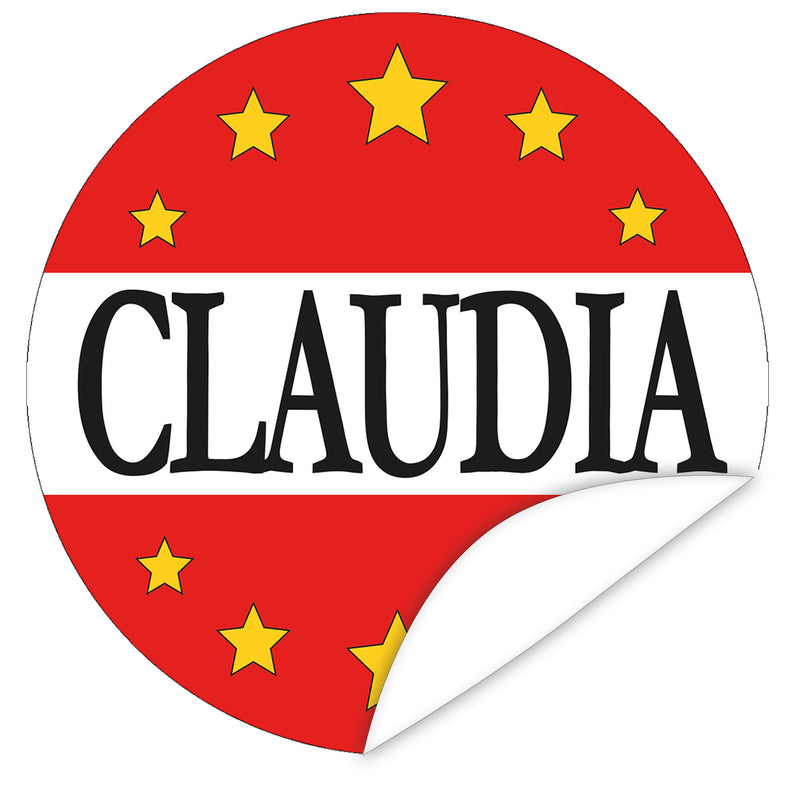 Aufkleber-Name-Claudia
