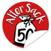 Aufkleber-Alter-Sack-50-roter-Aufkleber-weisse-Schrift-und-Sack