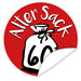 Aufkleber-Alter-Sack-60-roter-Aufkleber-weisse-Schrift-und-Sack
