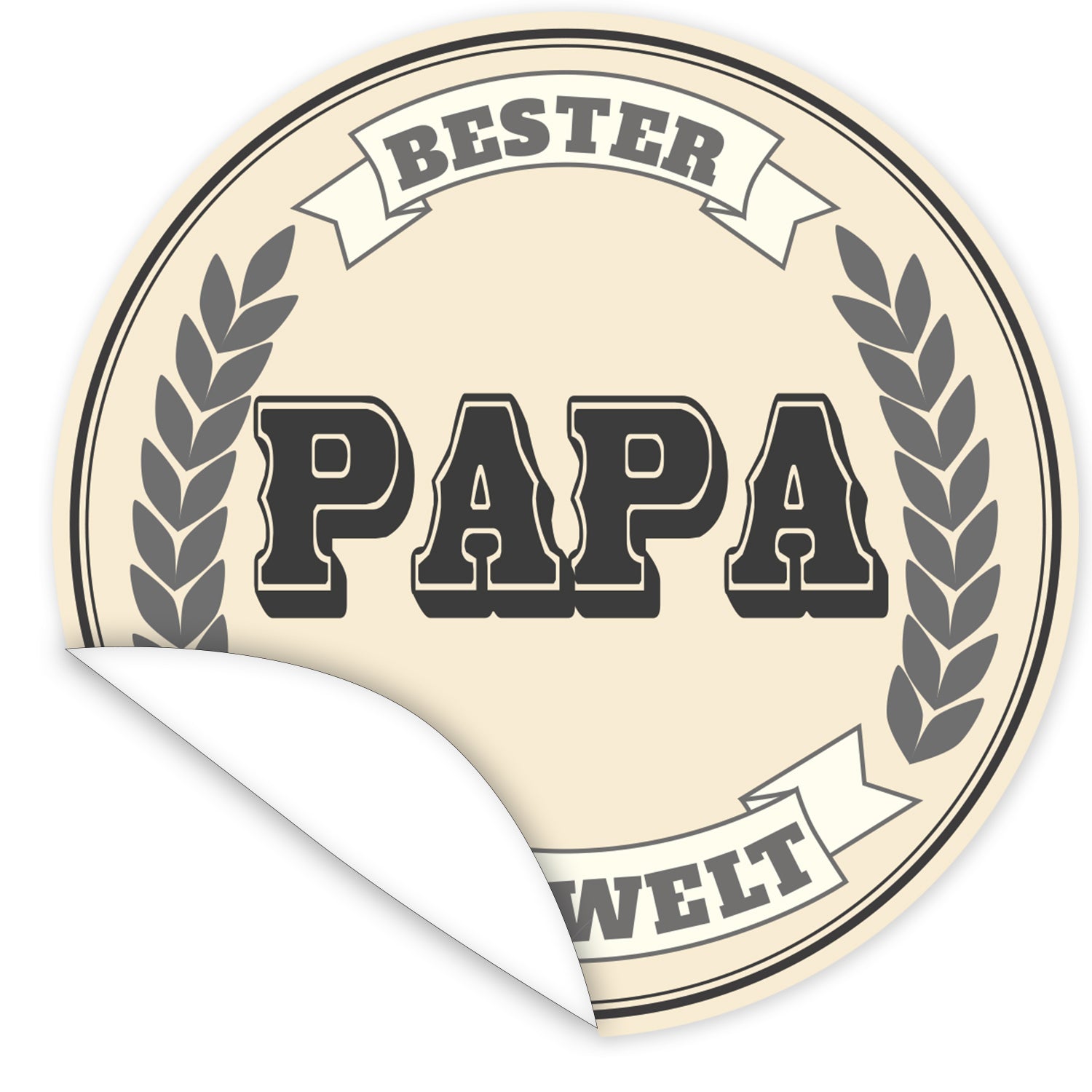 Aufkleber-Bester-Papa-der-Welt-western-schwarz-auf-beige-in-Western-Schrift
