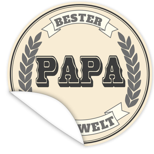 Aufkleber-Bester-Papa-der-Welt-western-schwarz-auf-beige-in-Western-Schrift