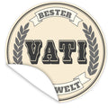 Aufkleber-Bester-Vati-der-Welt-western-schwarz-auf-beige-in-Western-Schrift