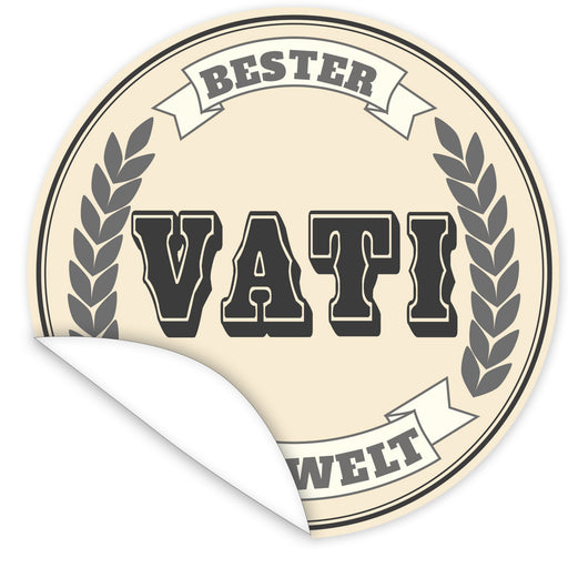 Aufkleber-Bester-Vati-der-Welt-western-schwarz-auf-beige-in-Western-Schrift