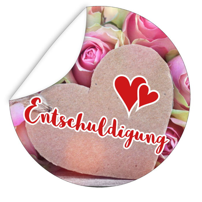 Aufkleber-Entschuldigung-Rosen-Bild