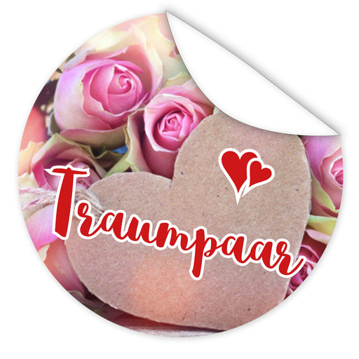 Aufkleber-Traumpaar-Rosen-Bild