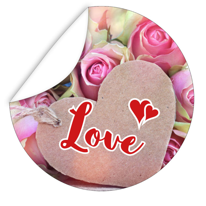 Aufkleber-LOVE-Rosen-Bild
