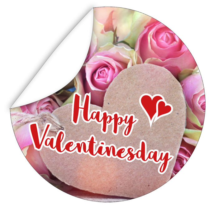 Aufkleber-Happy-Valentinesday-Rosen-Bild