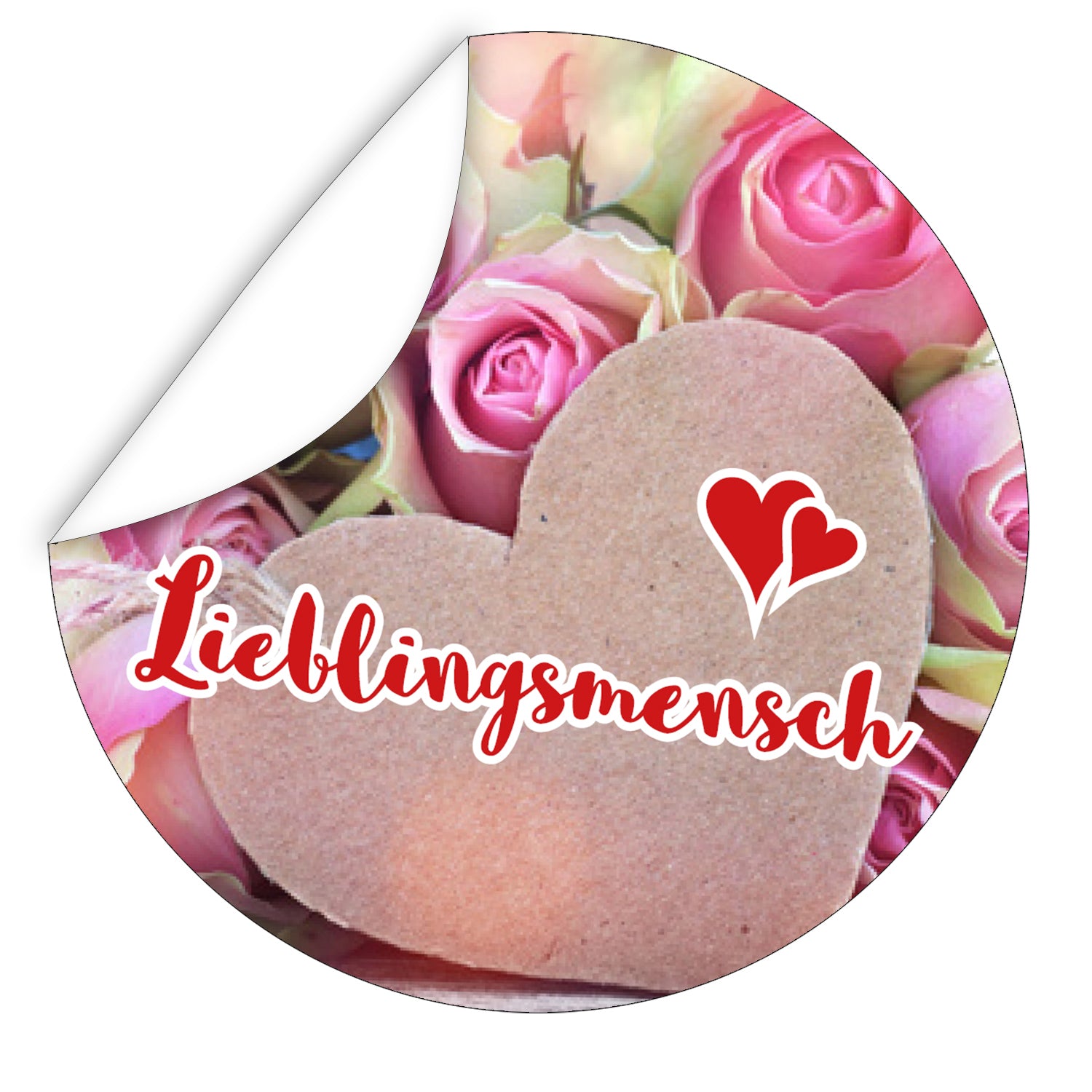 Aufkleber-Lieblingsmensch-Rosen-Bild