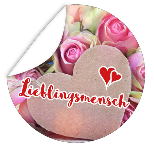 Aufkleber-Lieblingsmensch-Rosen-Bild