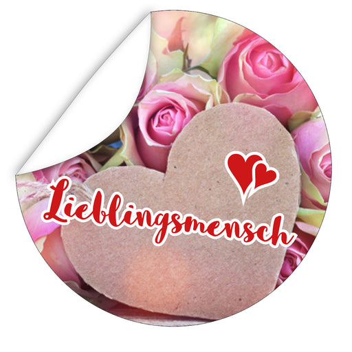 Aufkleber-Lieblingsmensch-Rosen-Bild