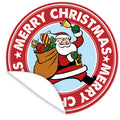 Aufkleber-Frohe-Weihnachten-Weihnachtsmann-rot-mit-Weihnachtsmann