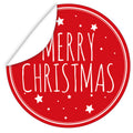 Aufkleber-Frohe-Weihnachten-Sterne-rot-weisse-Schrift-Sterne