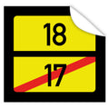 Aufkleber-Ortsschild-eckig-18-Schwarz-gelb-Ortsschildoptik
