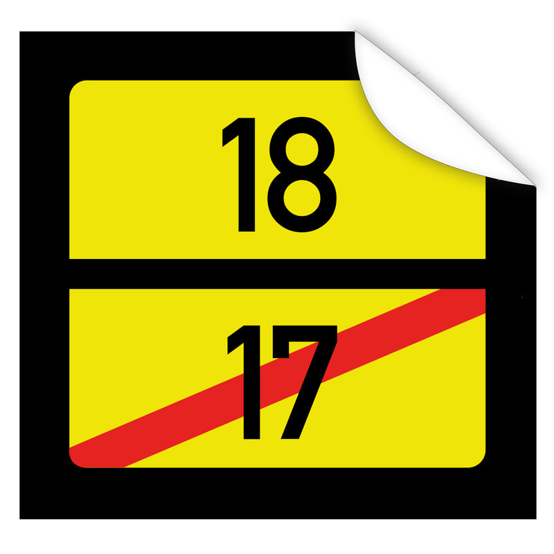 Aufkleber-Ortsschild-eckig-18-Schwarz-gelb-Ortsschildoptik