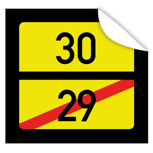 Aufkleber-Ortsschild-eckig-30-Schwarz-gelb-Ortsschildoptik