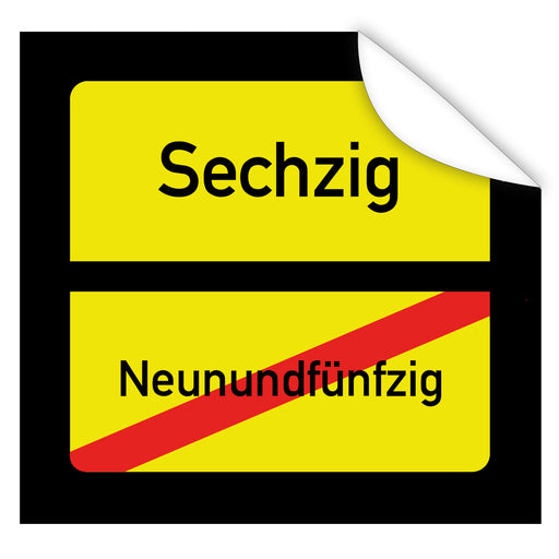 Aufkleber-Ortsschild-eckig-ausgeschrieben-60-Schwarz-gelb-Ortsschildoptik