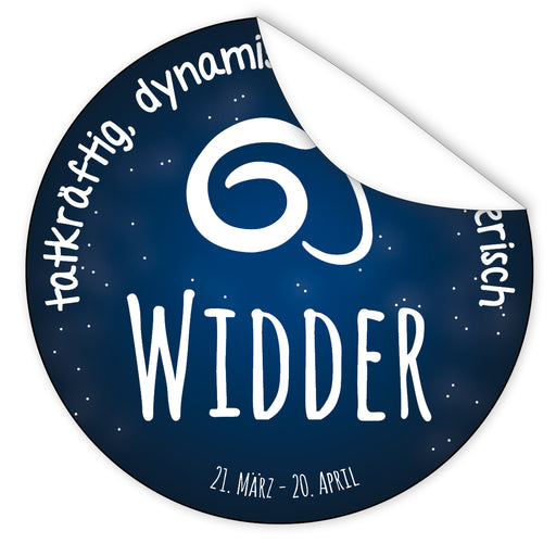 Aufkleber-Sternzeichen-Widder-Sternzeichen-Symbol-Galaxie