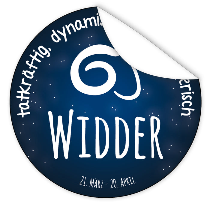 Aufkleber-Sternzeichen-Widder-Sternzeichen-Symbol-Galaxie