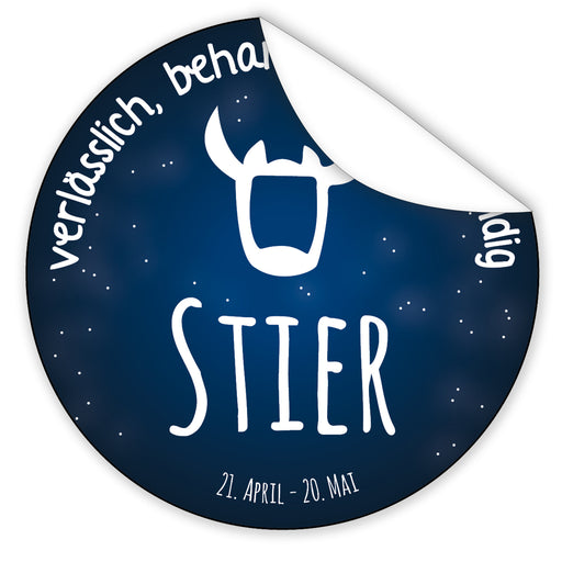 Aufkleber-Sternzeichen-Stier-Sternzeichen-Symbol-Galaxie