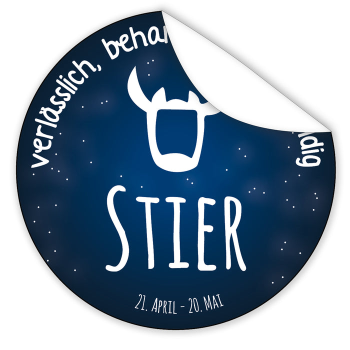 Aufkleber-Sternzeichen-Stier-Sternzeichen-Symbol-Galaxie