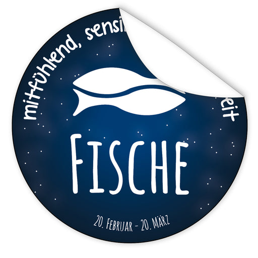 Aufkleber-Sternzeichen-Fische-Sternzeichen-Symbol-Galaxie