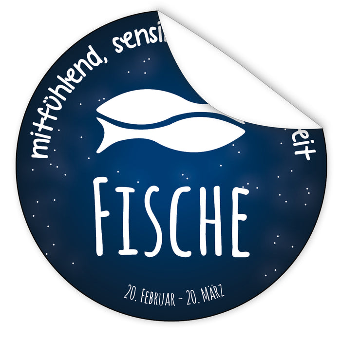 Aufkleber-Sternzeichen-Fische-Sternzeichen-Symbol-Galaxie