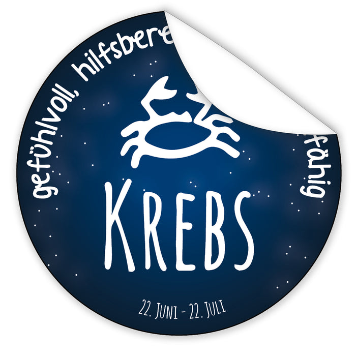 Aufkleber-Sternzeichen-Krebs-Sternzeichen-Symbol-Galaxie