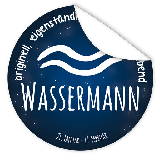 Aufkleber-Sternzeichen-Wassermann-Sternzeichen-Symbol-Galaxie