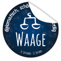 Aufkleber-Sternzeichen-Waage-Sternzeichen-Symbol-Galaxie