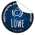Aufkleber-Sternzeichen-Loewe-Sternzeichen-Symbol-Galaxie