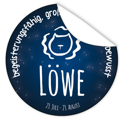 Aufkleber-Sternzeichen-Loewe-Sternzeichen-Symbol-Galaxie