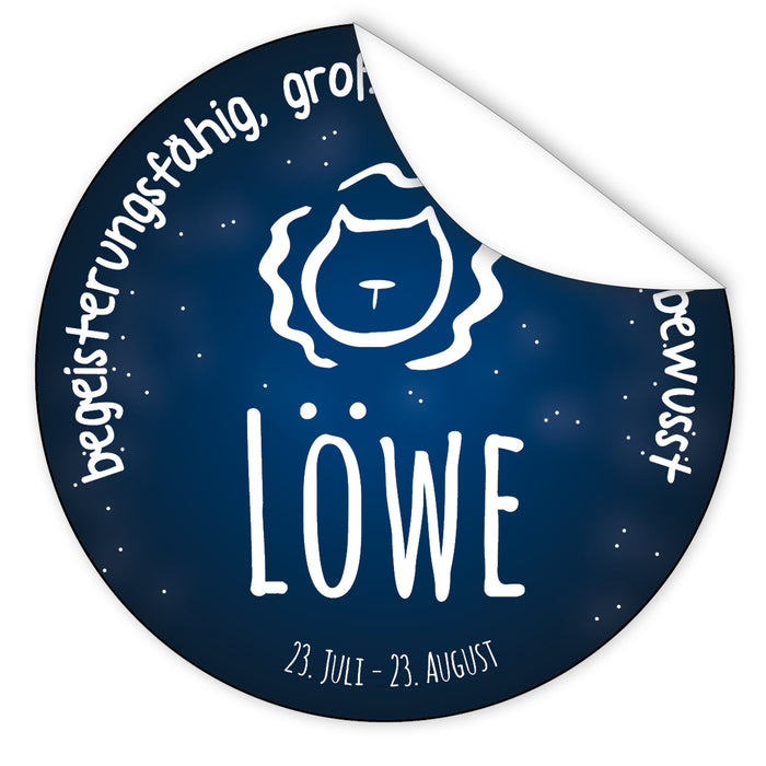 Aufkleber-Sternzeichen-Loewe-Sternzeichen-Symbol-Galaxie